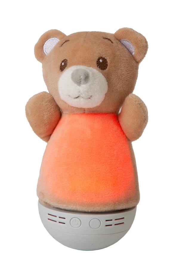 Lucide DOLLY - Lampe de table Chambres d'enfant - Piles - LED - 1x3W 2700K - Avec fonctionnalité musicale - Brun - détail 4